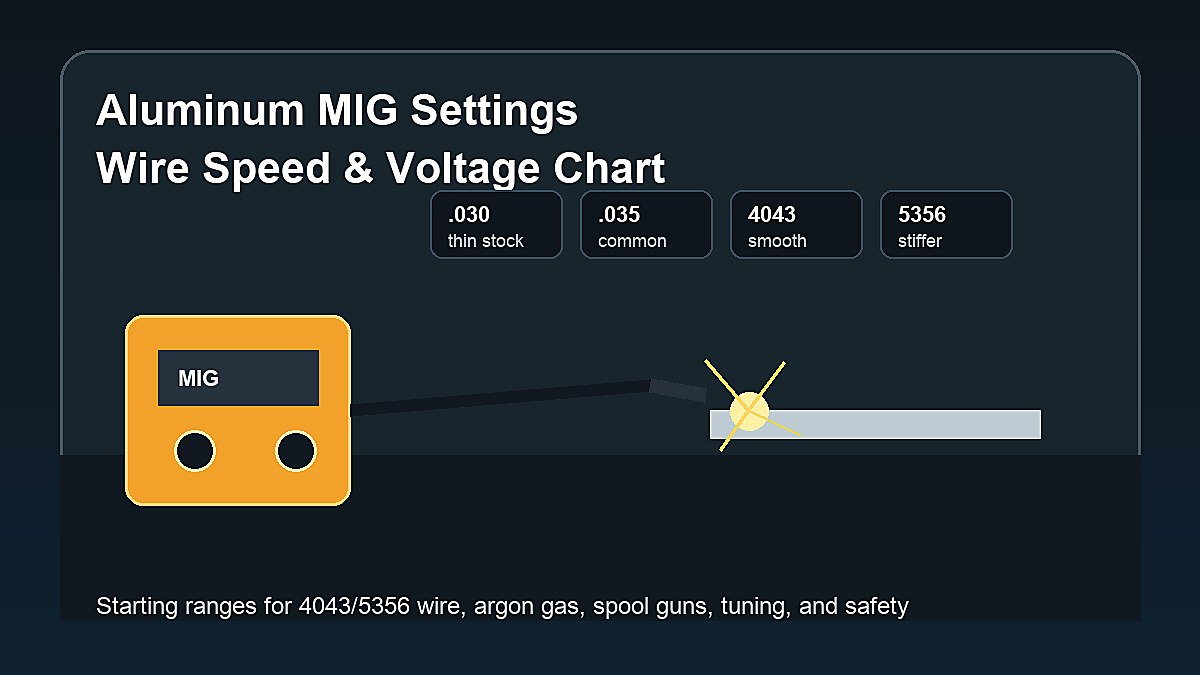 Aluminum MIG Welding Wire Speed and Voltage Chart