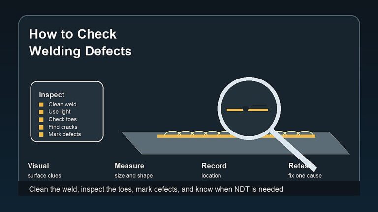 How to check welding defects with visual inspection magnifier weld bead and beginner checklist